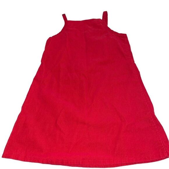 Woolworth's Red Corduroy Jumper Dress w/ Appliqu Dog & Paw Prints‎ - Size 7 - Picture 6 of 6